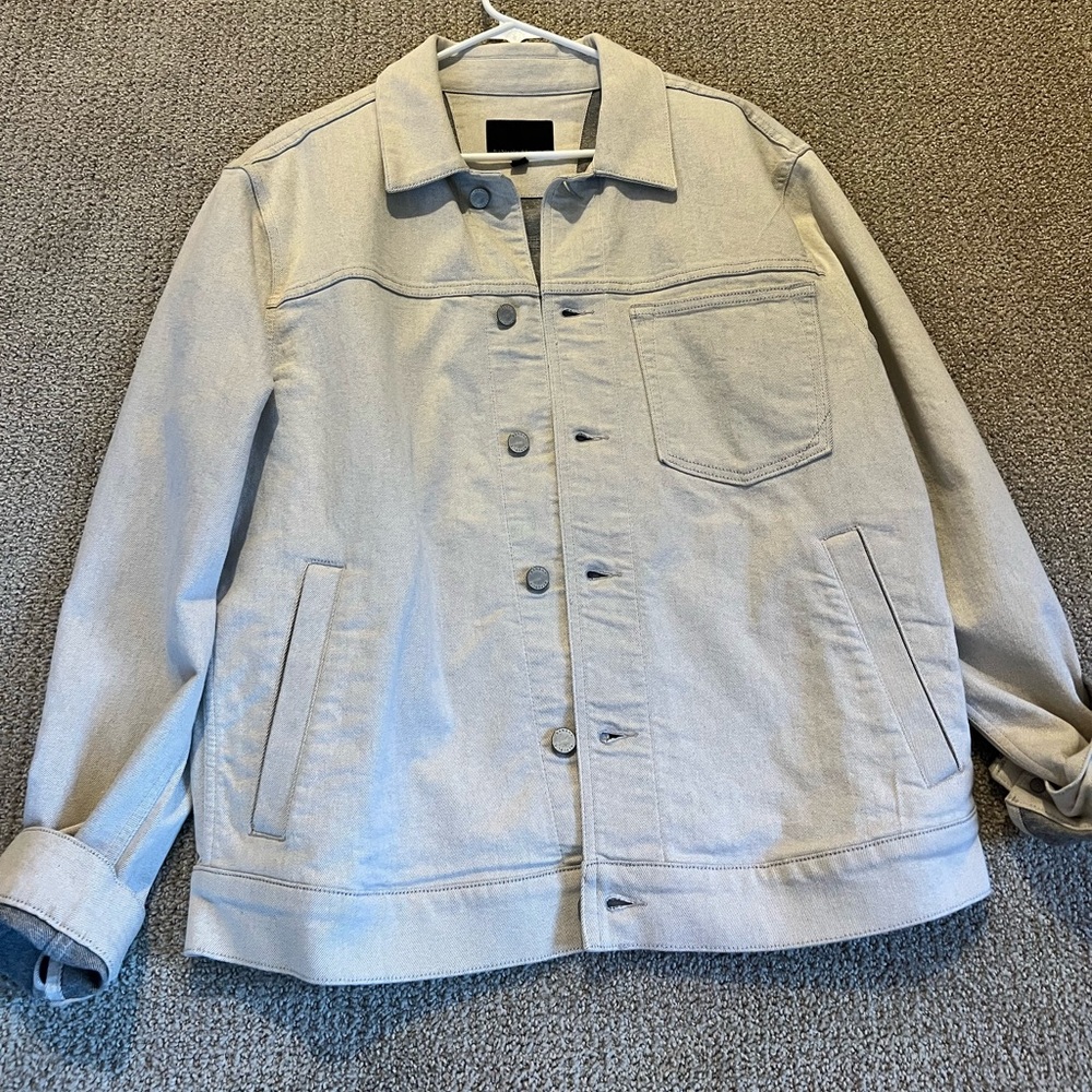 White denim jean jacket